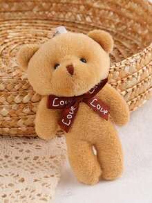 1pc Teddy Bear Shaped Pendant Keychain - Brown - View 3