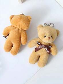 1pc Teddy Bear Shaped Pendant Keychain - Brown - View 4