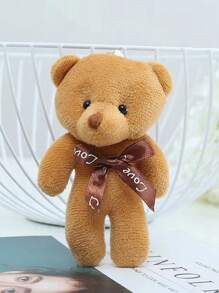 1pc Teddy Bear Shaped Pendant Keychain - Brown - View 1