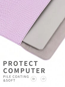 canvas artisan Túi đựng máy tính xách tay mỏng PU Túi đựng máy tính xách tay chống nước tương thích với MacBook - Màu tím - Xem 7