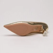 European And American Style Fashionable High Heels For Women, Seasonal 2023 New Arrivals, Sophisticated And Elegant, Pointed Toe With Thick Low-Cut Heels And Low Vamp Shoes.
