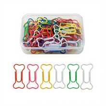 50pcs Dog Bone-Shaped Paper Clips - A Perfect Gift for Dog Lovers! - Apricot - View 1