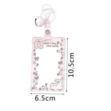 1個透明滑動式保護套,可愛的公車和地鐵卡套,便攜的卡片袖珠寶式id卡套 - 無色 - 查看 2