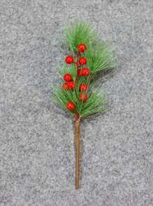 Vòng hoa với quả thông và lá thông nhân tạo, Phụ kiện bó hoa trang trí nhà cửa, Trang trí bàn, Đồ trang trí giữa bàn, Hoa nhân tạo, Hoa nhựa - Nhiều màu - Xem 1