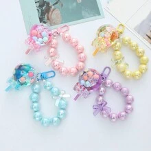 1入流沙漂漂糖鑰匙扣，舒適紋理可愛的學生亮色鑰匙扣，是學生和糖果愛好者的完美禮物鑰匙扣，也可以掛於手鍊或手帶上。 - 粉色 - 查看 2