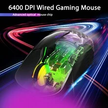 Mouse Gamer Profesional CW902 para Videojuegos con LED RGB - Negro - Ver 6