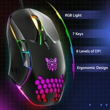 Mouse Gamer Profesional CW902 para Videojuegos con LED RGB - Negro - Ver 3