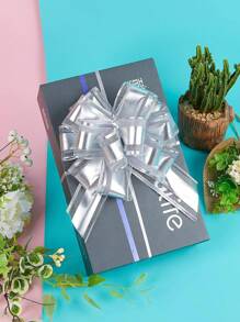 12 chiếc nơ kéo để gói quà, nơ kéo lớn 6 inch để trang trí giỏ quà chai rượu ruy băng satin và quả cầu hôn cho tiệc cưới trang trí sinh nhật - Bạc - Xem 4