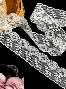 復古 10 碼 20 碼蕾絲絲帶編織圖案優雅白色手工蕾絲裝飾 - 復古風格蕾絲布料 - 蕾絲材質非常適合各種圖案縫紉、工藝品、婚禮絲帶、花絲帶娃娃製作蝴蝶結 Diy 禮物包裝裝飾 - 100% 尼龍 - 白色 - 查看 5