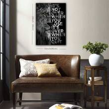 鼓舞人心的風景畫布辦公室壁畫動物啟發畫畫動物海報畫現代藝術品家庭臥室辦公室牆飾裝框布畫 - 彩色 - 查看 3