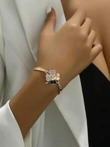 1入時尚的水晶四葉草手鍊珠寶禮物,適合女性 - 彩色 - 查看 3