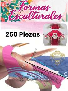 250 Pieces Shape #7 Labels For Sculptural Nails Fantasy Nails - Hot Pink - View 1