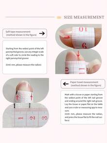 GIRL PLUS Girlplus 10個手工製作的長棺形假指甲,水晶蝴蝶指甲設計,時尚的指甲套裝,適合女性和女孩日常穿着