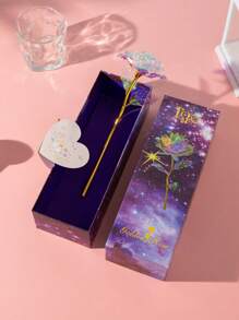 Colorful Gold Rose And Starry Sky Box, Artificial Flower - Multicolor - View 4