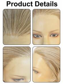 13*2 Synthetic Lace Front Wigs Medium Length 2 Tone Ombre Blonde Natural Jerry Curly Lace Front Wig for Women Daily Party Use Glueless Heat Resistant Fiber Hair 130% High Density 20 inch Free Part Deep Curly Natural Pre-Plucked Hairline HD Transparent Lace Wig & 1pc Wig Cap - Multicolor - View 5