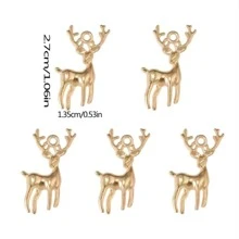 10入組聖誕麋鹿造型diy汽車掛飾,裝飾配件 - 彩色 - 查看 6