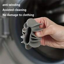 4/6入組矽膠洗衣球:可重複使用,洗衣機中的衣物和寵物毛髮去除工具 - 清潔小配件 - 灰色 - 查看 2