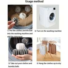 4/6入組矽膠洗衣球:可重複使用,洗衣機中的衣物和寵物毛髮去除工具 - 清潔小配件 - 灰色 - 查看 4