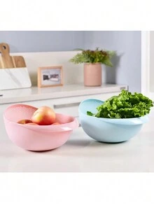 1 Pieza Escurridor De Plástico Para Lavado De Arroz - Azul - Ver 10