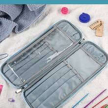 1PC 35cm Flower Patterned Stick Needle Storage Empty Bag Modern Vintage Style Polyester Fiber Rectangle Storage Bag With Zipper, Durable For Beginner Crochet Storage Toolkits,Sewing Bag Lightweight,Durable Ideal For Traveling, Going Out,Can Be Given As A Gift To Family Members Nylon Fig. Fresh And Original Suppleness,Portability Students, Teachers, Women, Old People Dormitory Supplies,Travel Goods - Multicolor - View 4