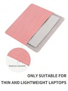 canvas artisan Slim Laptop Case PU Messenger Bag Waterproof Laptop Sleeve For - Pink - View 8