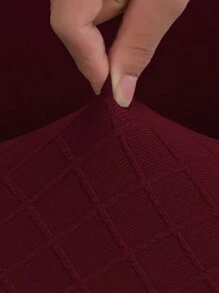 1 Pezzo Copridivano Jacquard In Maglia Bordeaux, Copridivano In Poliestere Elasticizzato Moderno E Minimalista, Adatto Per Divani Da 1/2/3/4 Posti, Decorazione Casa Divano A L - Bordò - Visualizzare 4