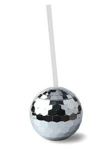1 Pièce Coupe En Plastique En Forme De Boule Disco, Électrodéposée Multicolore, 600 Ml, Décoration De Salon, Avec Paille, Tasse À Boire, Préférée Des Filles