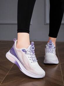 2024 New Arrival Women's Breathable Lightweight Knitted Mesh Shoes, Outdoor Leisure Sports Shoes With Anti-Slip Shock Absorbing Soft Soles, Versatile Running Shoes