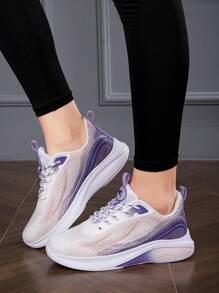 2024 New Arrival Women's Breathable Lightweight Knitted Mesh Shoes, Outdoor Leisure Sports Shoes With Anti-Slip Shock Absorbing Soft Soles, Versatile Running Shoes