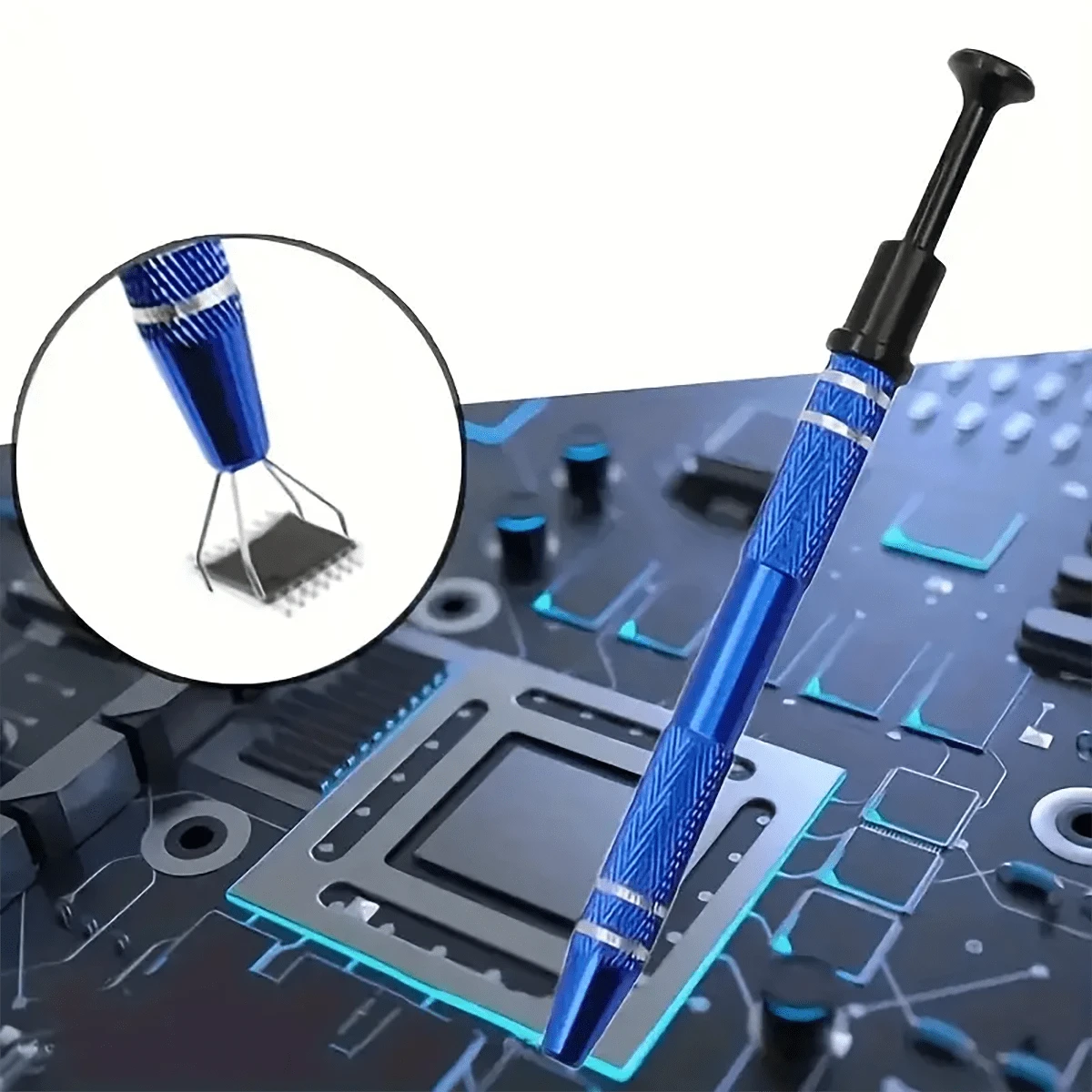 Ic Extractor: Electronic Component Extraction Tool For Mobile Phone Repair, Grabber, Mobile Phone Repair Tool - Blue - View 1