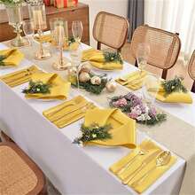 10入組17 X 17英寸方形緞面餐巾,柔軟光滑可水洗,適用於餐廳、婚禮、晚宴、派對裝飾