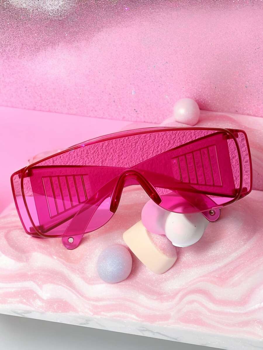 POLASUP 1 件防护眼镜聚碳酸酯防碎镜片抗冲击护目镜，透明滑雪护目镜，黑色眼镜，红色激光眼镜，紫色，绿色，蓝色，黄色，粉色，洋红色，适用于建筑工地，学生，实验室，沙漠防风，防沙，喷涂防护眼镜，洋葱切割防溅眼镜