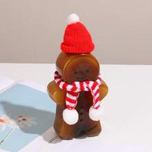 6pcs, Christmas Water Bottle, Snowman Bear Bottle, Gingerbread Man Bottle, Milk Tea Drinking Cup, Holiday Christmas Gifts, Xmas Decoration, Christmas Decoration