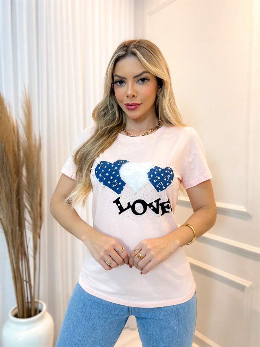 Women T-Shirts - 淺粉色 - 查看 1