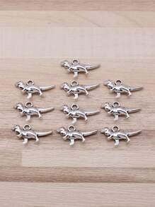 10pcs/Bag 20x12mm (0.79x0.47inch) Antique Silver Color Dinosaur Charms Pendant For DIY Jewelry Making - Antique silver-10pcs - View 1