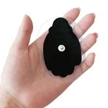 50入組替換tens Ems貼片電極貼黑色7.5x4.5cm按摩電極貼3.5mm彈性按鈕可重複使用的黏性膠墊,用於肌肉刺激器身體按摩器 - 50pieces 7.5x4.5cm - 查看 10