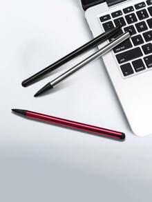 1pc Capacitive & Resistive Touch Screen, Phone & Tablet Stylus Pen - Silver - View 4