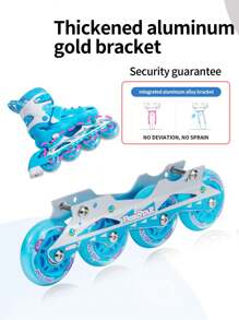 FREE STAR Seba Sh1020 Sport Style 1 Pair Professional Training Designated Roller Skates With Full Flash Pu Wheels And High-end Shell, Unisex Outdoor Inline Skates - Blue - View 3