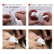 Herramienta De Pistola De Perforación De Oreja Desechable, Pistola De Tachuela De Oreja, Perforador De Oreja - Blanco - Ver 10