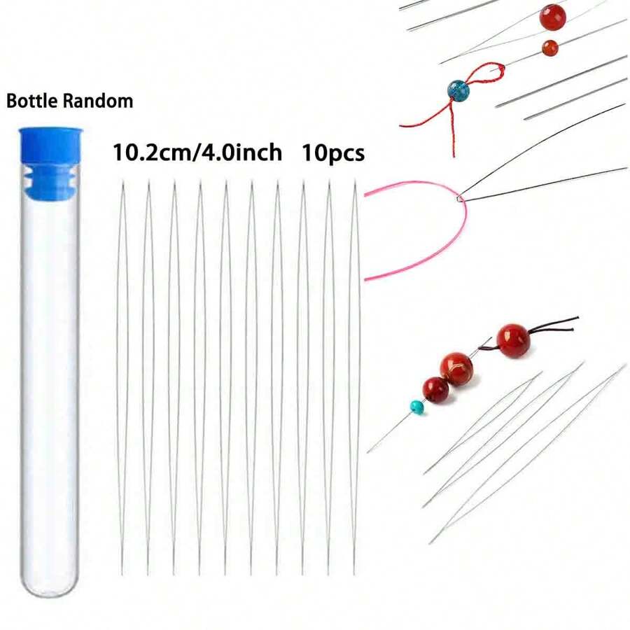 10 件套不锈钢开口串珠针，适用于各种串珠 DIY 制作艺术 - 銅色 - 查看 1