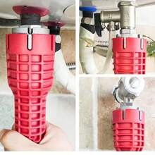 8 In 1 Multifunctional Sink Wrench Water Pipe Faucet Bathroom Installation Special Repair Tool - Red - View 4