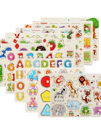 Montessori Wooden Toy For Children, Educational Fine Motor Skills Color Sorting Puzzles With Grabbing Tool, Early Learning Activity Gift For Toddlers Aged 3-5years Old As Christmas Gift