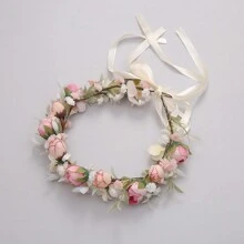 花環頭帶花冠頭環髮冠波西米亞風格 - 彩色 - 查看 2