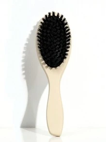 1pc Diagonal Horsehair Wooden Brush Hair Brush Comb, Hair Brush, Comb, Hair Tools, Hair Products And Accessories For Barber Salon Beauty Back To School, Travel Holiday Essentials, Hair Brush, Detangling Brush, Ball Brush, Mini Hair Brush Set, Wooden Comb, Hair Brush, Mini Hair Brush, Detangling Brushes, Hair Brush, Hairdressing Equipment, Hairstyle, Hairdressing, Hair Brush, Brush Hair Brush Set, Comb Hair, Comb For Curls, Detangling Brush, Hair Brush For Women, Barber, Barber Accessories, Barbershop, Hairdressing Equipment - Apricot - View 2
