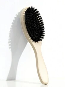 1pc Diagonal Horsehair Wooden Brush Hair Brush Comb, Hair Brush, Comb, Hair Tools, Hair Products And Accessories For Barber Salon Beauty Back To School, Travel Holiday Essentials, Hair Brush, Detangling Brush, Ball Brush, Mini Hair Brush Set, Wooden Comb, Hair Brush, Mini Hair Brush, Detangling Brushes, Hair Brush, Hairdressing Equipment, Hairstyle, Hairdressing, Hair Brush, Brush Hair Brush Set, Comb Hair, Comb For Curls, Detangling Brush, Hair Brush For Women, Barber, Barber Accessories, Barbershop, Hairdressing Equipment - Apricot - View 1
