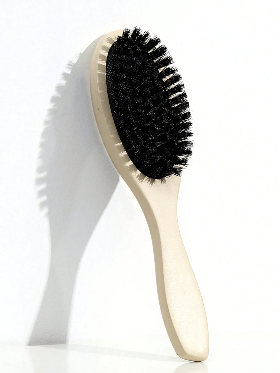 1pc Diagonal Horsehair Wooden Brush Hair Brush Comb, Hair Brush, Comb, Hair Tools, Hair Products And Accessories For Barber Salon Beauty Back To School, Travel Holiday Essentials, Hair Brush, Detangling Brush, Ball Brush, Mini Hair Brush Set, Wooden Comb, Hair Brush, Mini Hair Brush, Detangling Brushes, Hair Brush, Hairdressing Equipment, Hairstyle, Hairdressing, Hair Brush, Brush Hair Brush Set, Comb Hair, Comb For Curls, Detangling Brush, Hair Brush For Women, Barber, Barber Accessories, Barbershop, Hairdressing Equipment - Apricot - View 1