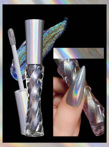 Y2k 美容鏡全像雷射凝膠液體鏡面指甲油膠美甲設計女士沙龍美甲設計裝飾禮品 - 銀色 - 查看 4