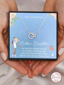 1條緊密交織的925純銀項鍊,附白色禮盒,適合媽媽、奶奶、妻子等人的週年紀念精品禮物