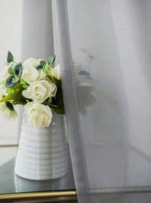 1 件簡約純色灰色窗紗,防曬與隱私保護,適合臥室凸窗 - 灰色 - 查看 8