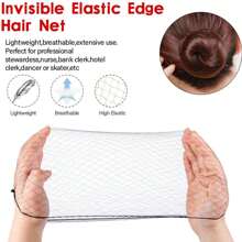 20 cái siêu mịn Độ co giãn Cao Nylon Vô hình Tóc Mũ lưỡi trai Thích hợp Đối với Nhảy múa Của phụ nữ Tóc Ràng buộc - màu đen - Xem 5